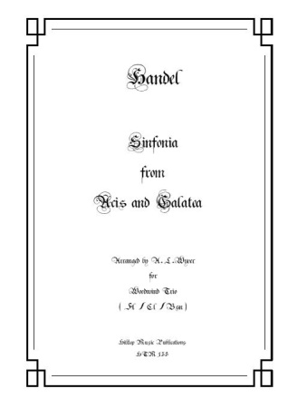 SINFONIA from Acis and Galatea (score & parts)