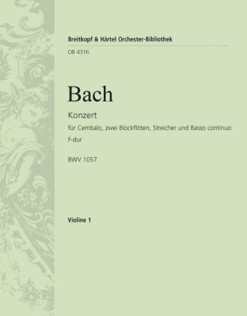 HARPSICHORD CONCERTO in F BWV1057 1st Violin part
