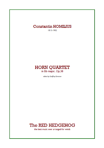 HORN QUARTET in Bb major Op.38 (score & parts)