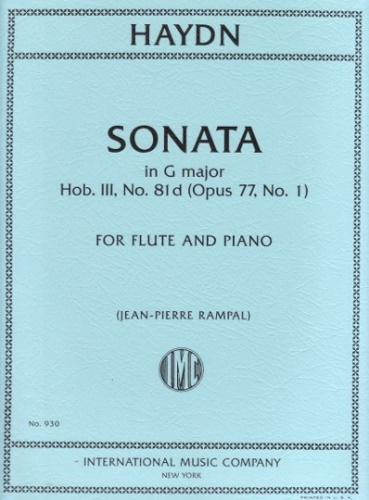 SONATA in G major Op.77 No.1 (Hob. III, No.81)