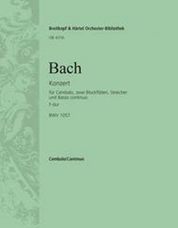 HARPSICHORD CONCERTO in F BWV1057 Cembalo/Harpsichord solo part