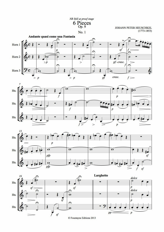 SIX PIECES Op.9 score & parts