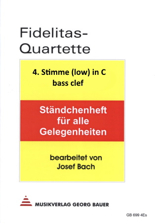 FIDELITAS QUARTETTE Part 4 (low) in C bass clef