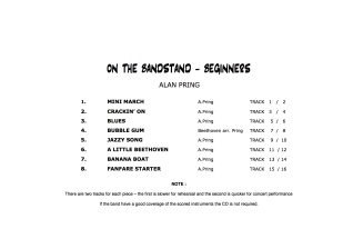 ON THE BANDSTAND Beginners (score & parts + CD)