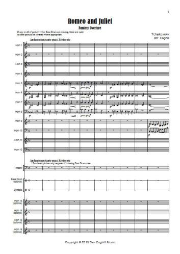 ROMEO AND JULIET Fantasy Overture - abridged (score & parts)