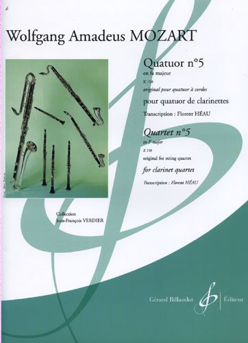 QUARTET No.5 in F major, KV 158 (score & parts)