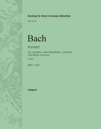 HARPSICHORD CONCERTO in F BWV1057 1st Recorder part