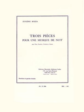 TROIS PIECES pour une Musique de Nuit (score & parts)