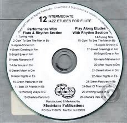 12 INTERMEDIATE JAZZ ETUDES CD
