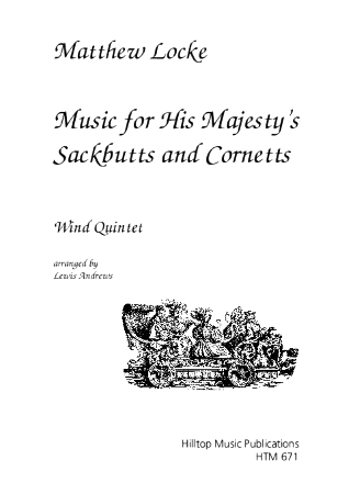 MUSIC FOR HIS MAJESTY'S SACKBUTTS AND CORNETTS score & parts