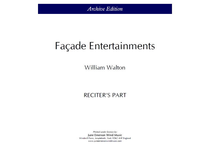 FACADE ENTERTAINMENTS (Reciter's part)