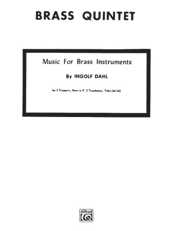 MUSIC FOR BRASS INSTRUMENTS (score & parts)