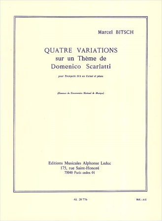 QUATRE VARIATIONS sur un Theme de Domenico Scarlatti