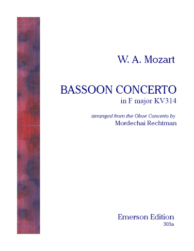 BASSOON CONCERTO KV314 (set of orchestral parts)