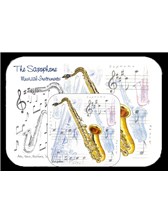 PLACEMAT AND COASTER SET Saxophone