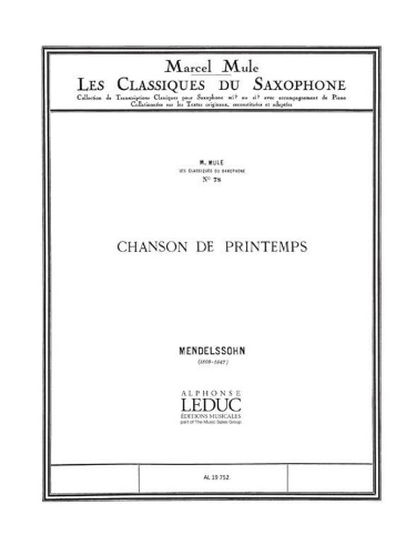 CHANSON DU PRINTEMPS Op.62 No.6 in A major