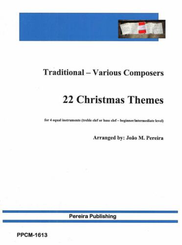 22 CHRISTMAS THEMES (treble/bass clef)