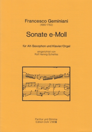 SONATA in e minor with organ