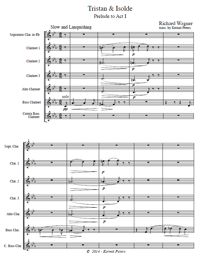 TRISTAND & ISOLDE Prelude to Act 1 (score & parts)