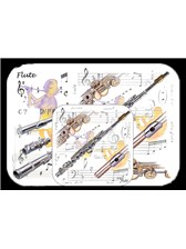 PLACEMAT AND COASTER SET Flute