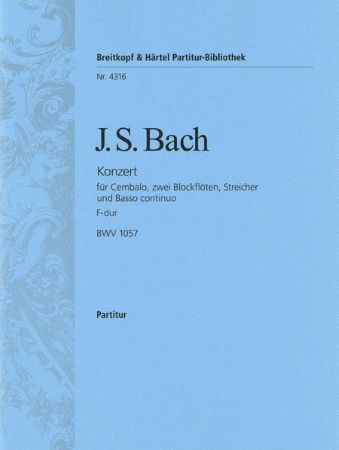 HARPSICHORD CONCERTO in F BWV1057 score