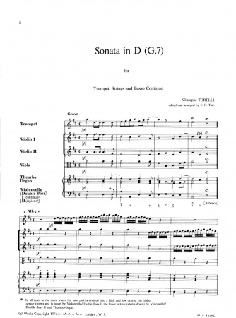SONATA in D major G7 (score & parts)