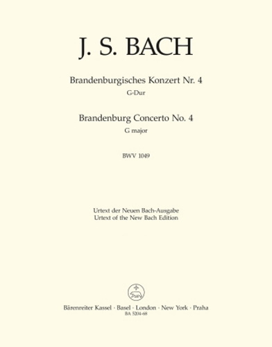 BRANDENBURG CONCERTO No.4 in G major BWV1049 Treble Recorder 1 part
