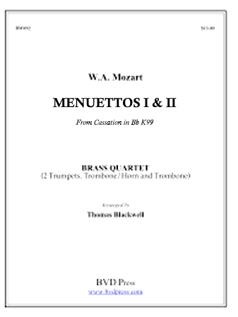 MENUETTOS I & II from Cassation in Bb, K 99