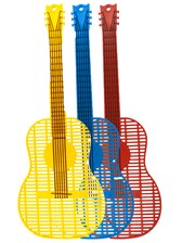 FLY SWATTER Guitar-Shaped (Assorted Colours)