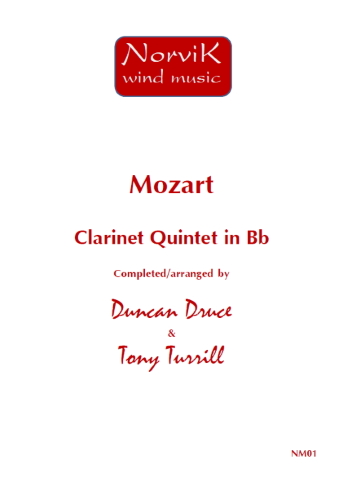 CLARINET QUINTET in Bb major from K516c (score & parts)