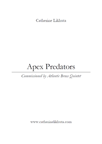 APEX PREDATORS (score & parts)