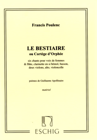 LA BESTIAIRE or 'Cortege d'Orphee' Set of Parts