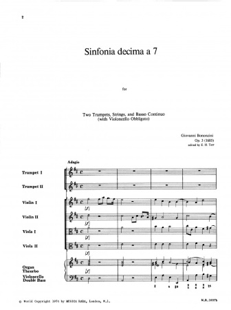 SINFONIA DECIMA a 7 Op.3 (score & parts)