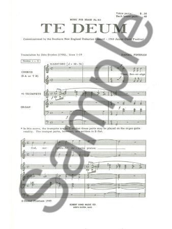 TE DEUM (vocal score)
