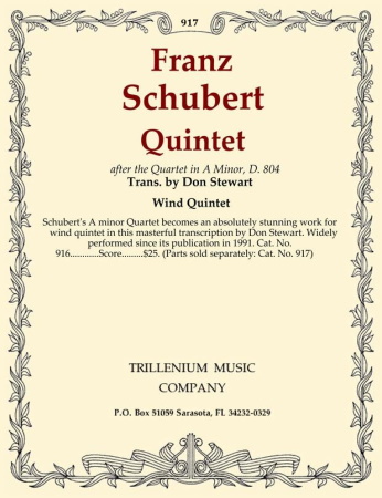QUINTET after the Quartet in a minor D804 - set of parts
