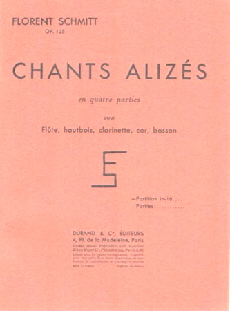 CHANTS ALIZES Op.125 set of parts