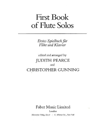FIRST BOOK OF FLUTE SOLOS flute part only