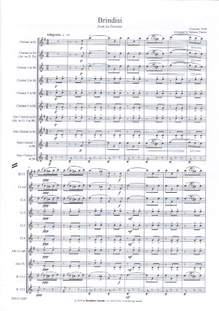 BRINDISI from La Traviata (score & parts)