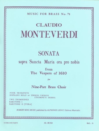 SONATA SOPRA SANCTA MARIA (choral part)