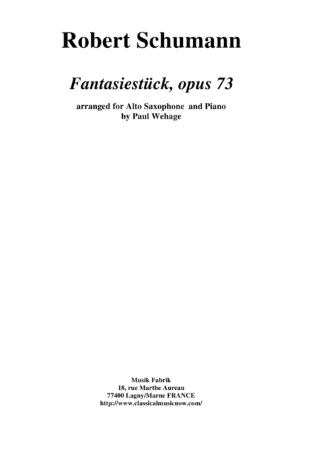 FANTASIESTUCKE Op.73