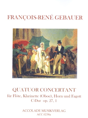 QUATUOR CONCERTANT (Quartet) in C major Op.27 No.1 score & parts