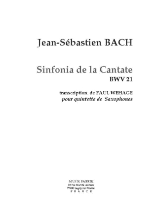 SINFONIA CANTATE 21