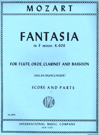FANTASIA in F minor K608 (score & parts)