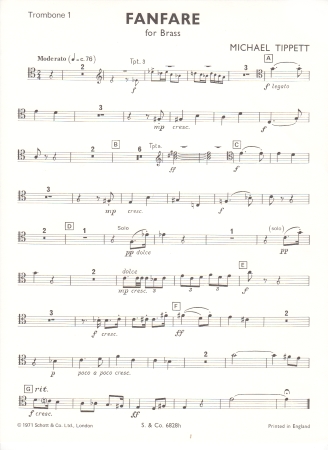 FANFARE No.1 (Trombone 1)