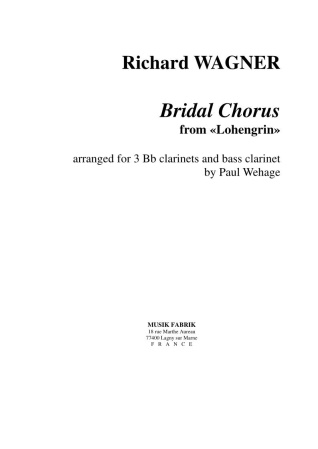 BRIDAL CHORUS (score & parts)