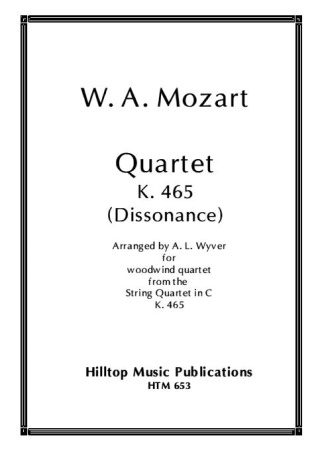 QUARTET K465 'Dissonance' (score & parts)
