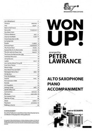 WON UP! Piano Accompaniment for Alto Saxophone