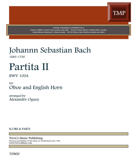 PARTITA II, BWV 1004 (score & parts)