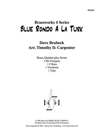 BLUE RONDO A LA TURK score & parts