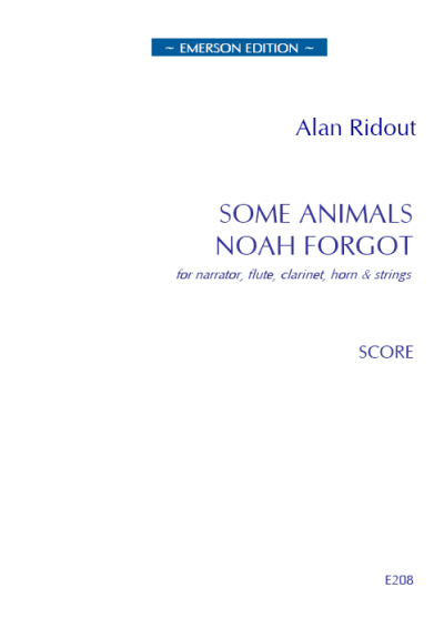 SOME ANIMALS NOAH FORGOT (score)
